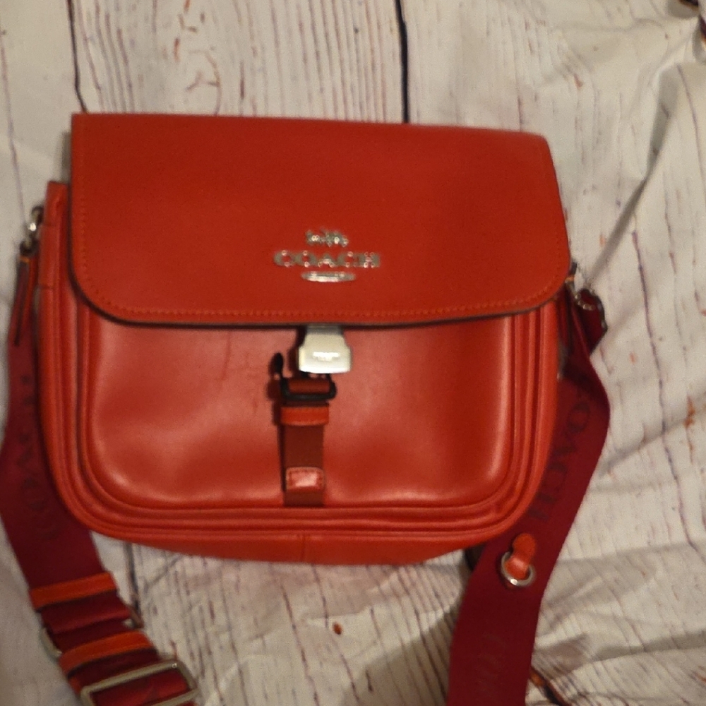 Coach RED Pace Leather Shoulder Bag